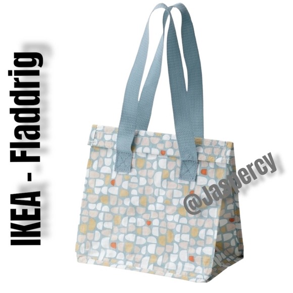 IKEA - FLADDRIG Lunch Bag Multicolored Geometrical Pattern Extra Large Size NWT - Picture 1 of 6